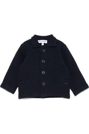 Emporio Armani Cardigan en maille à design nervuré