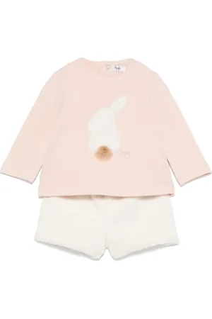 Il gufo Ensemble-short à motif lapin