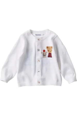 Familiar Cardigan en coton à motif en intarsia