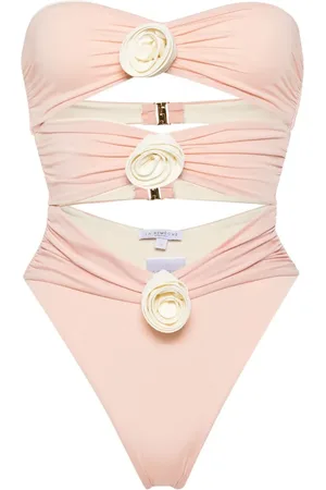LA REVECHE Maillot de bain à appliques fleurs