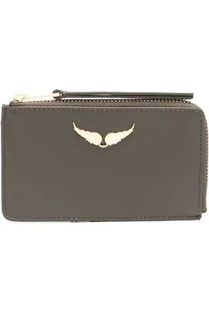 Zadig & Voltaire Porte-cartes en cuir à plaque logo