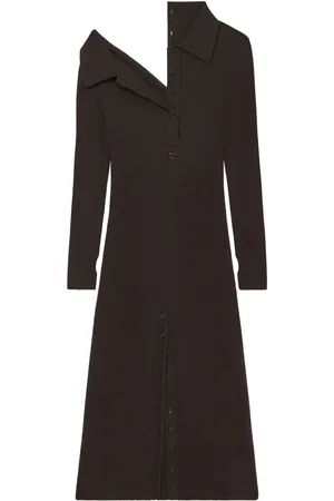 Courrèges Robe mi-longue à boutons décoratifs