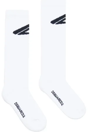 Dsquared2 Chaussettes nervurées à logo intarsia