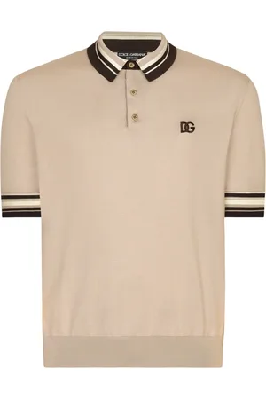 Dolce & Gabbana Polo en soie à logo brodé