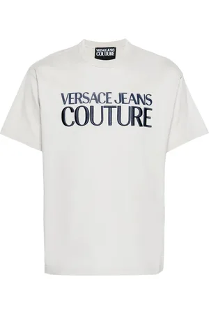 VERSACE T-shirt en coton à logo brodé