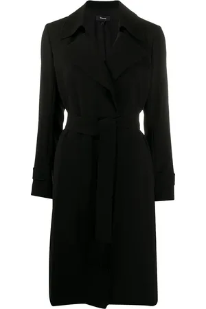 THEORY Manteau mi-long à taille ceinturée