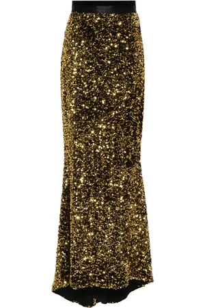 Styland Jupe ornée sequins à coupe longue