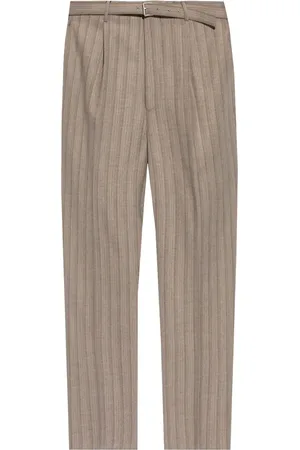 Etro Pantalon rayé à taille ceinturée