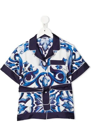 Dolce & Gabbana Chemise ceinturée à imprimé Majolica