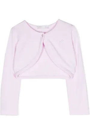 MONNALISA Cardigan en coton à encolure ronde