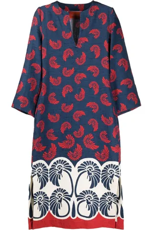 La DoubleJ Robe mi-longue à motif monogrammé