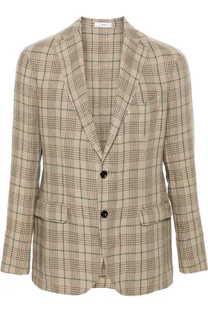 Boglioli Blazer en lin à simple boutonnage