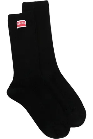 Kenzo Chaussettes en maille nervurée à patch logo