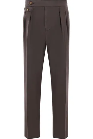 Brunello Cucinelli Pantalon court à détails plissés