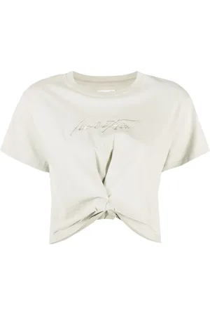 Izzue T-shirt coupe crop à logo brodé