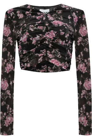 Ganni Blouse froncée à fleurs