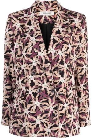 Diane von Furstenberg Blazer croisé Gloria à carreaux