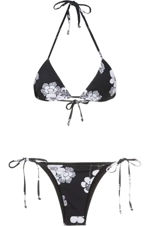 AMIR SLAMA Bikini triangle à fleurs