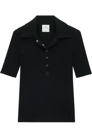 Courrèges Polo en maille nervurée