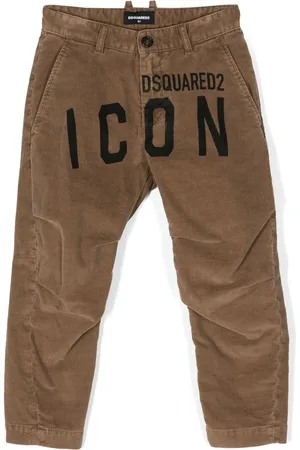 Dsquared2 Pantalon en velours côtelé à logo Icon