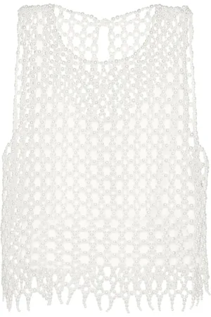 Maje Haut crop à ornements de perles