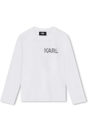 Karl Lagerfeld T-shirt imprimé en coton à manches longues
