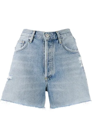 AGOLDE Short en jean à effet usé