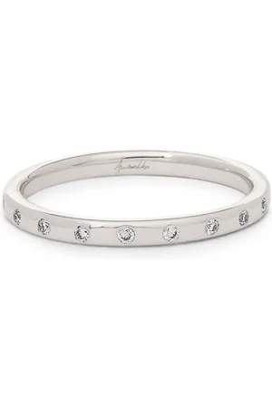 ANNOUSHKA Bague 2 mm en or blanc 18ct ornée de rubis