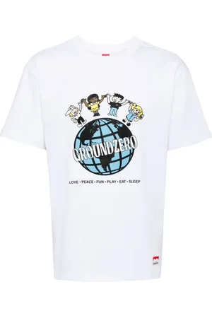 Ground Zero T-shirt en coton à imprimé graphique