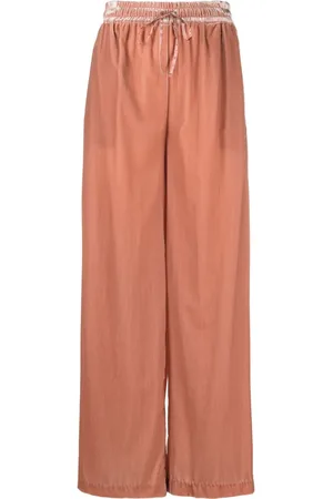 Twin-Set Pantalon en velours à coupe ample