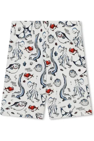 Kenzo Bermuda en coton à imprimé graphique