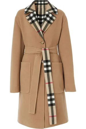 Burberry Manteau réversible en laine à carreaux