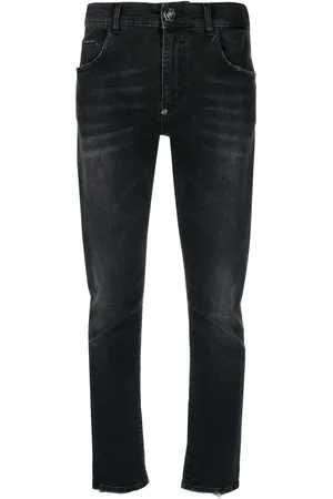 Philipp Plein Jean droit à effet délavé