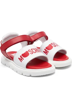 Moschino Sandales en cuir à logo imprimé