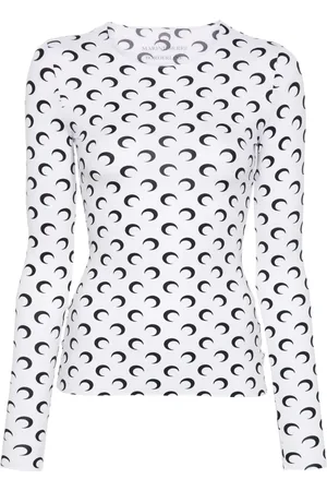 Marine Serre T-shirt à imprimé demi-lune