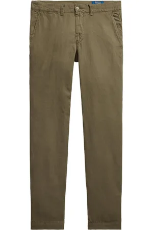 Ralph Lauren Pantalon droit en lin et coton mélangés