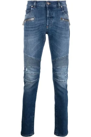 Balmain Jean skinny à détails nervurés