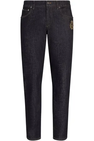 Dolce & Gabbana Pantalon cigarette à logo appliqué