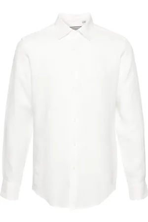 CANALI Chemise en lin à col classique