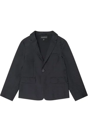 Emporio Armani Blazer à logo embossé