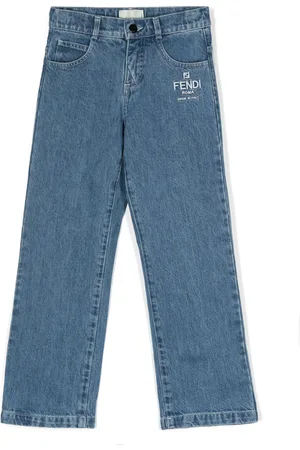 Fendi Jean droit à logo brodé