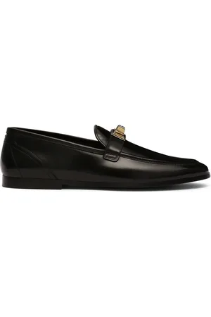 Dolce & Gabbana Mocassins en cuir à logo appliqué