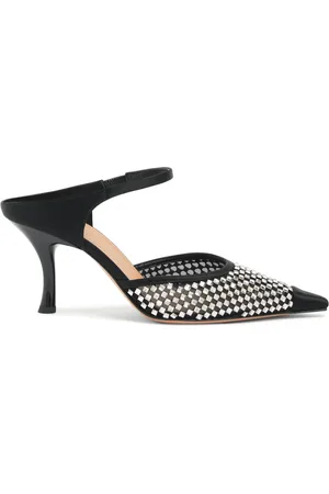 MALONE SOULIERS Mules satinées Vega à ornements en cristal