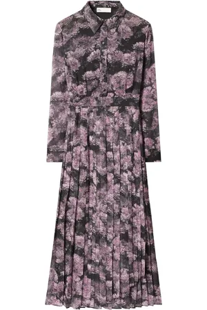 Tory Burch Robe plissée en soie à fleurs