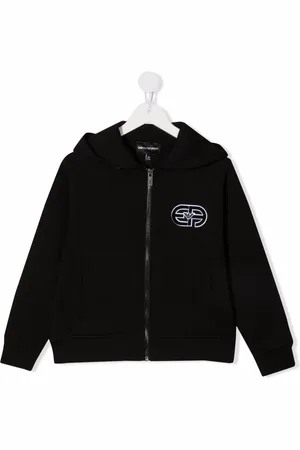 Emporio Armani Hoodie zippé à patch logo