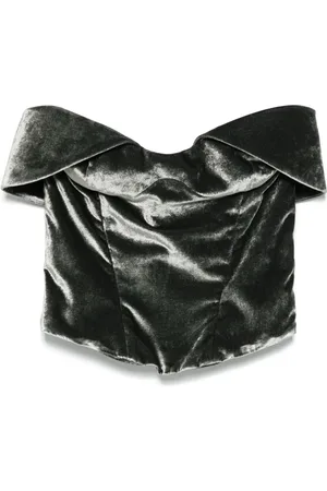 MUGLER Haut corset en velours