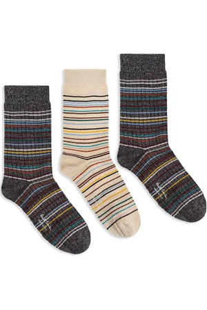 Paul Smith Lot de trois paires de chaussettes à rayures signature