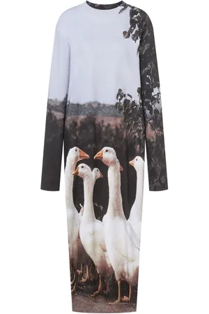 Moschino Robe mi-longue à motif d