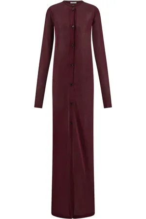 Salvatore Ferragamo Cardigan mi-long à fini métallisé