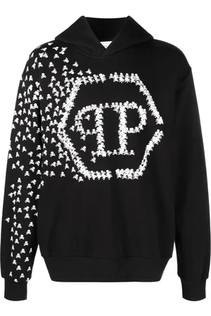 Philipp Plein Hoodie Skull and Bones en coton